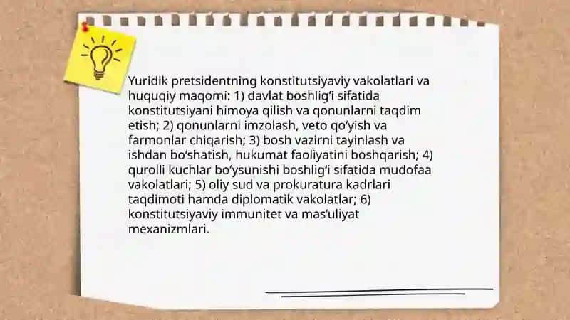 Yuridik pretsident 3