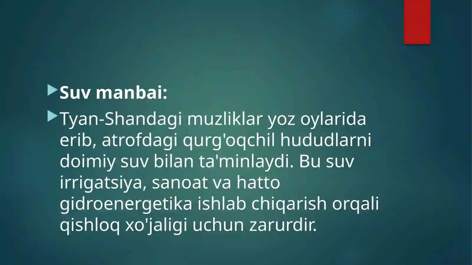 Tyan-Shan togʻ tizmasidagi hozirgi zamon muzliklari va ularning ahamiyati 3