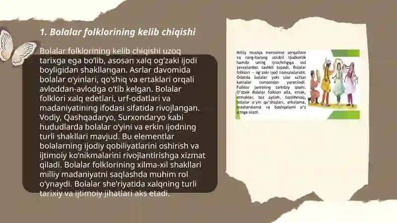 Bolalar folklori tabiati dan taqdimot tayyorlash 3