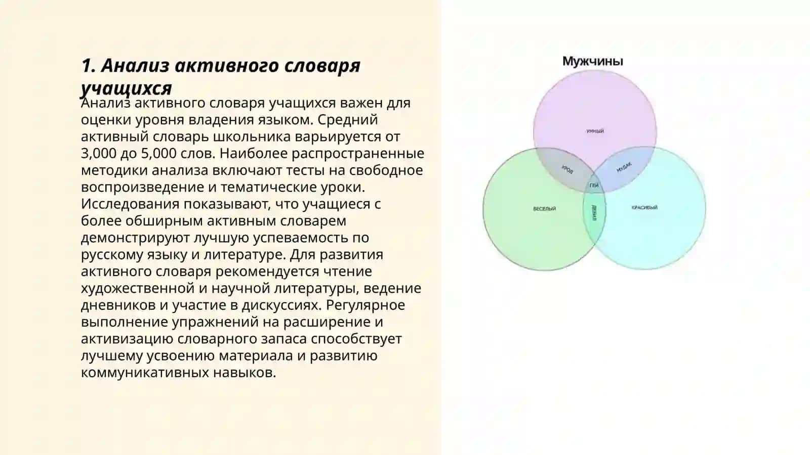 Анализ активного и пассивного словарного состава 3