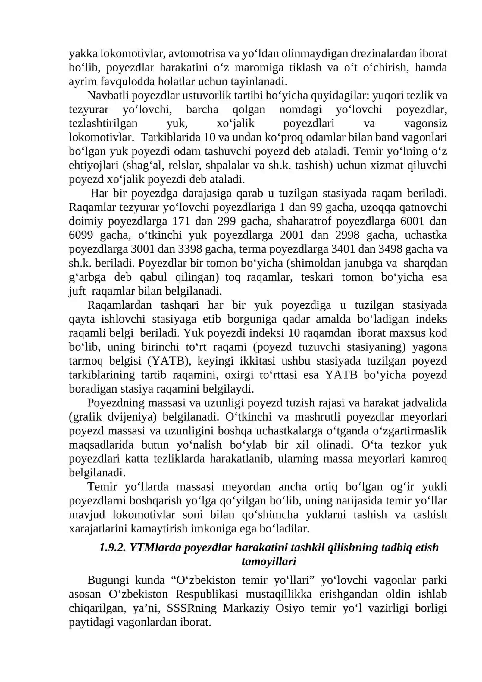 Poyezdlar Harakatini Tashkil Qilish 3