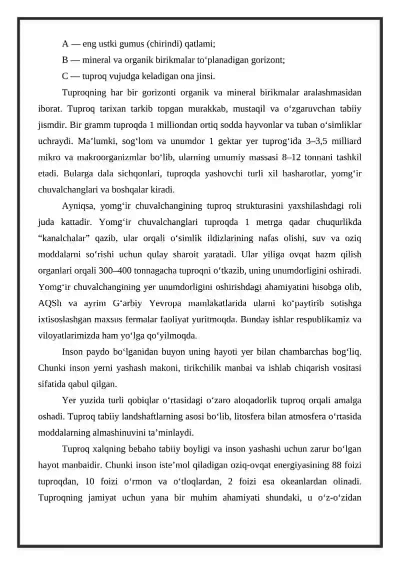 Tuproq-yer resurslari va ularni muhofaza qilish muammolari 3