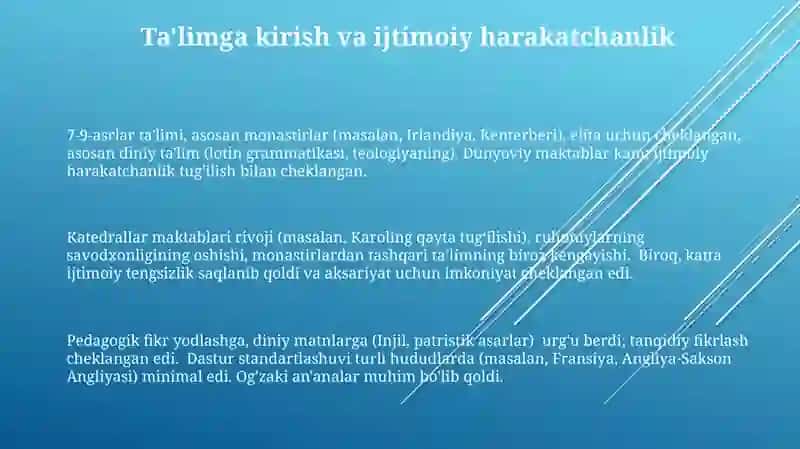 Maktab tarbiyasi va pedagogika fikri tarixi 3