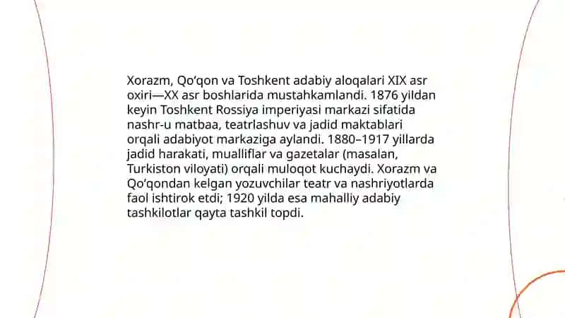 Xorazm-Qoʻqon-Toshkent adabiy aloqalari 3