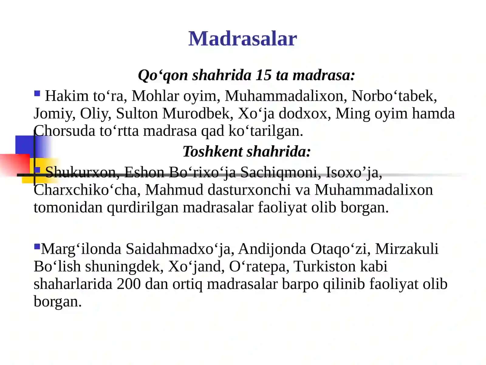 Qo‘qon xonligida madaniy hayot 3