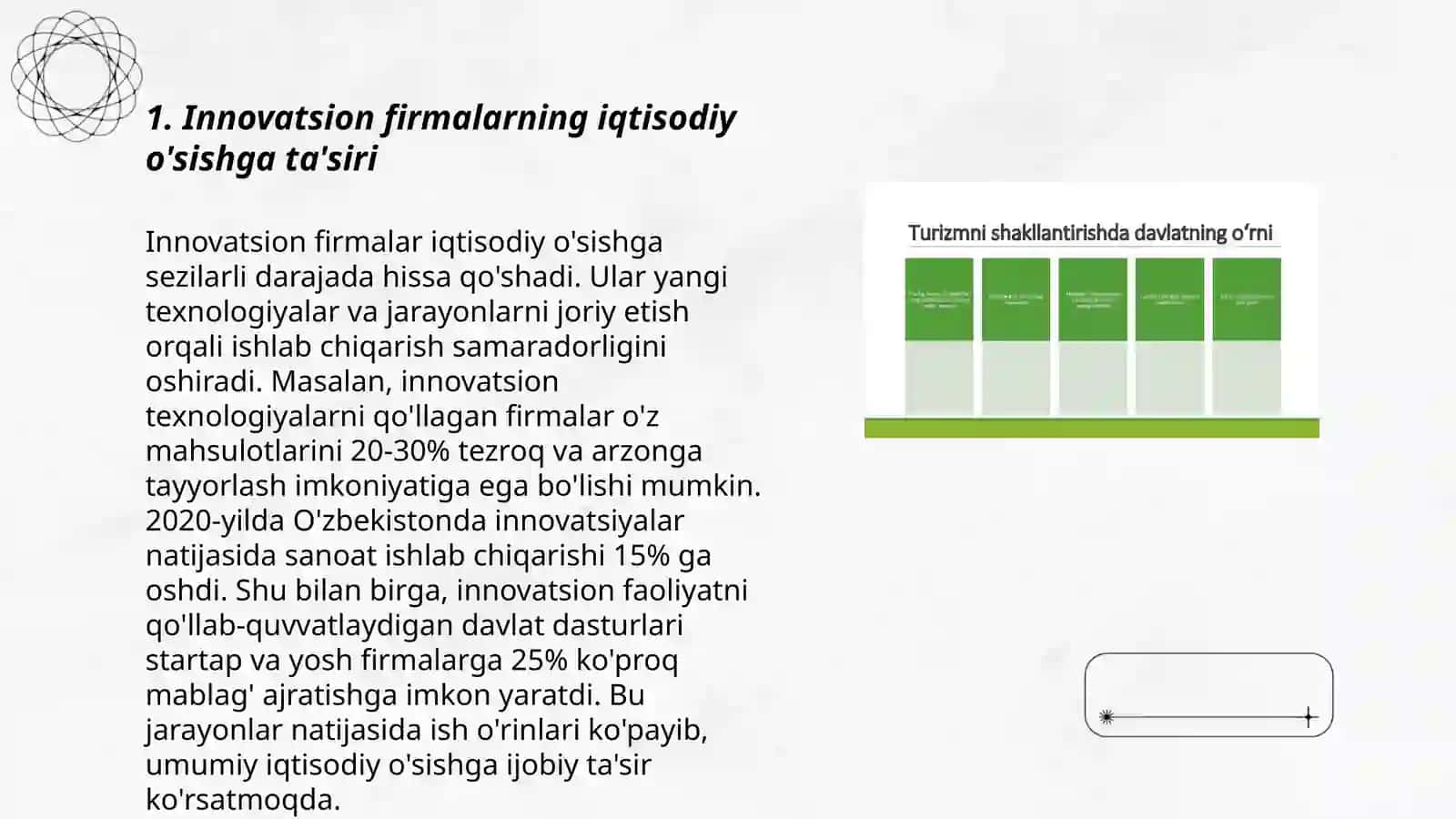 Horijiy mamlakatlar iqtisodiyotida innovatsion firmalarning o'rni 3