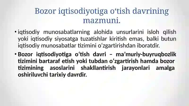 Bozormunosabatlariga o‘tishning milliy modeli: evolyutsiyasi, xususiyatlari va ustuvor yo‘nalishlari 3
