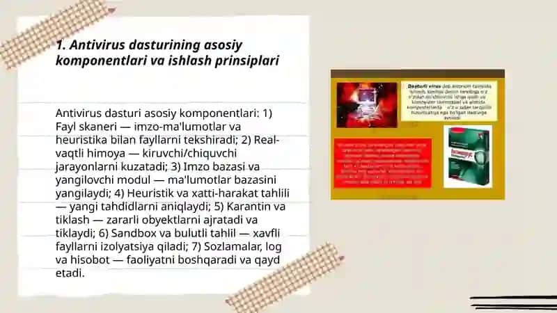 ANTIVIRUS DASRURLARI BILAN ISHLASH 3