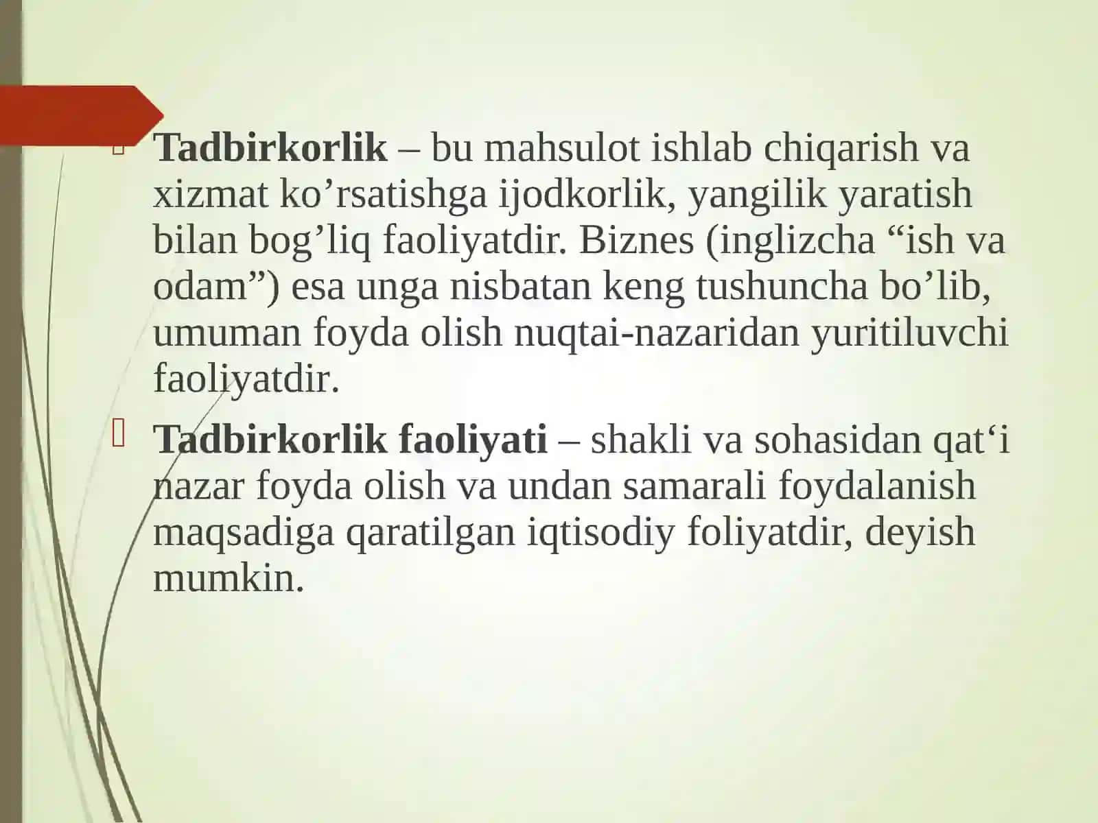 Tadbirkorlik faoliyati 3