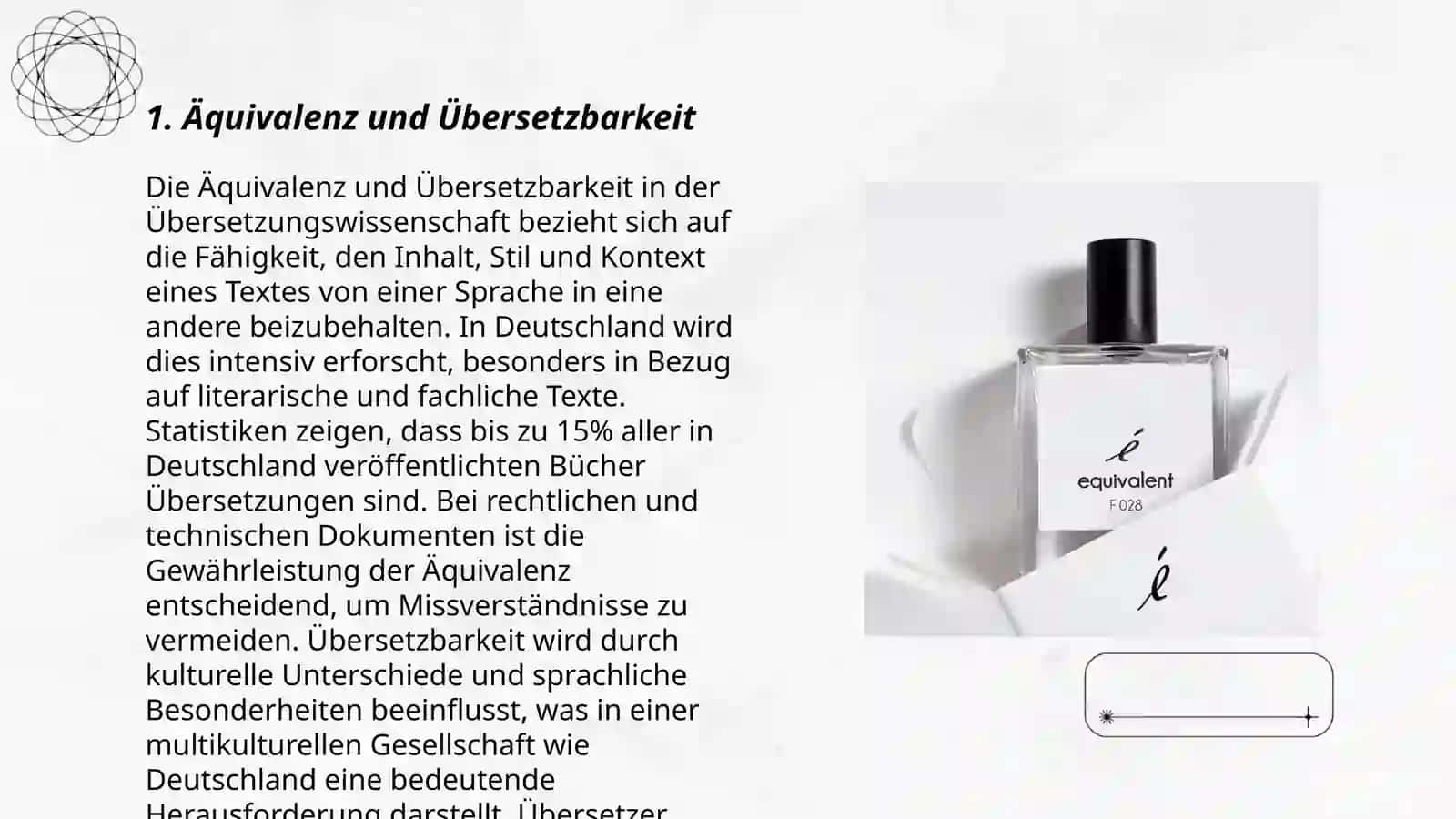 Äquivalenzbegriff. Das Problem der Übersetzbarkeit 3