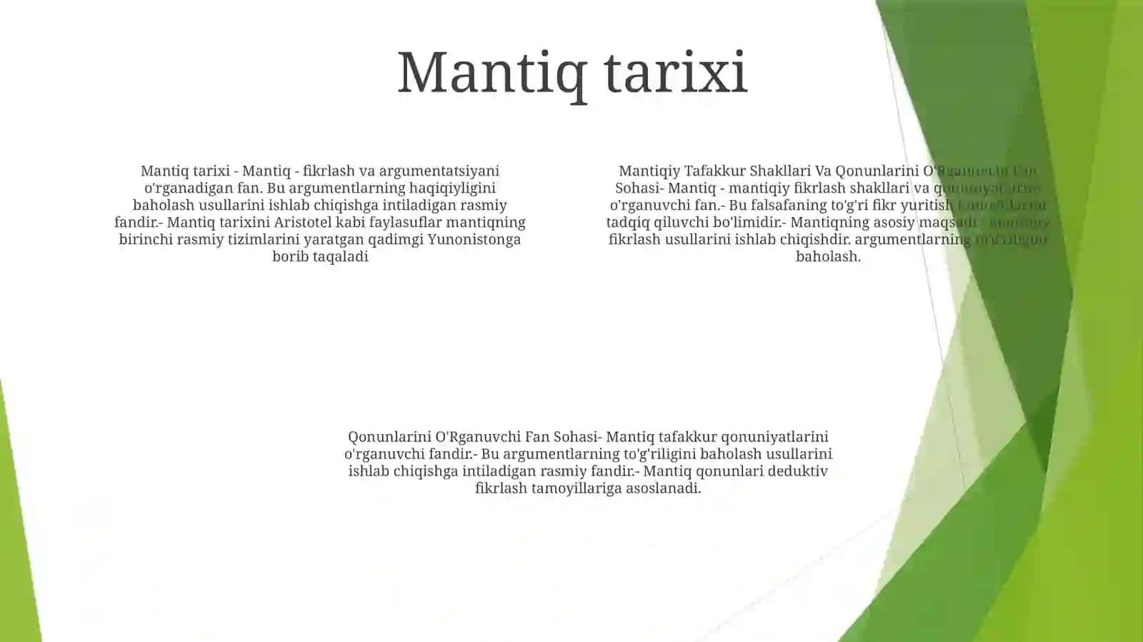 Mantiqiy Tafakkur Shakllari Va Qonunlarini O'Rganuvchi FanSohasi 3
