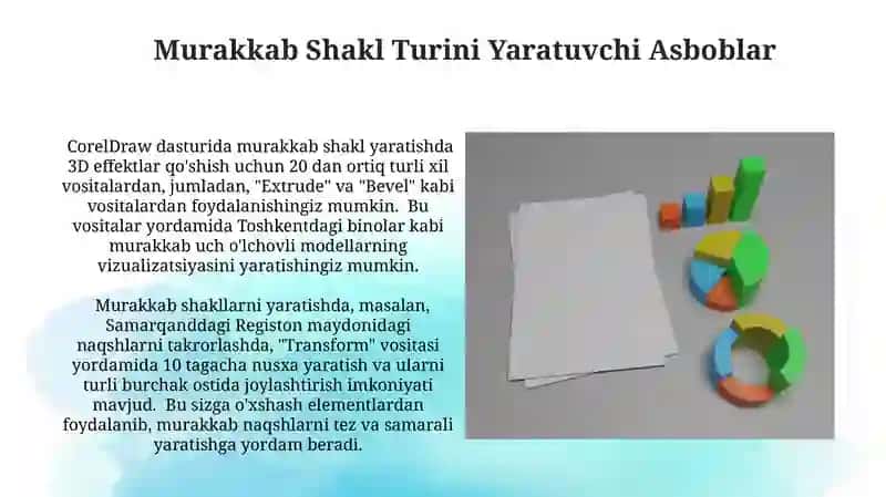CorelDraw dasturida Shape (figura) instrumenti bilan ishlash 3