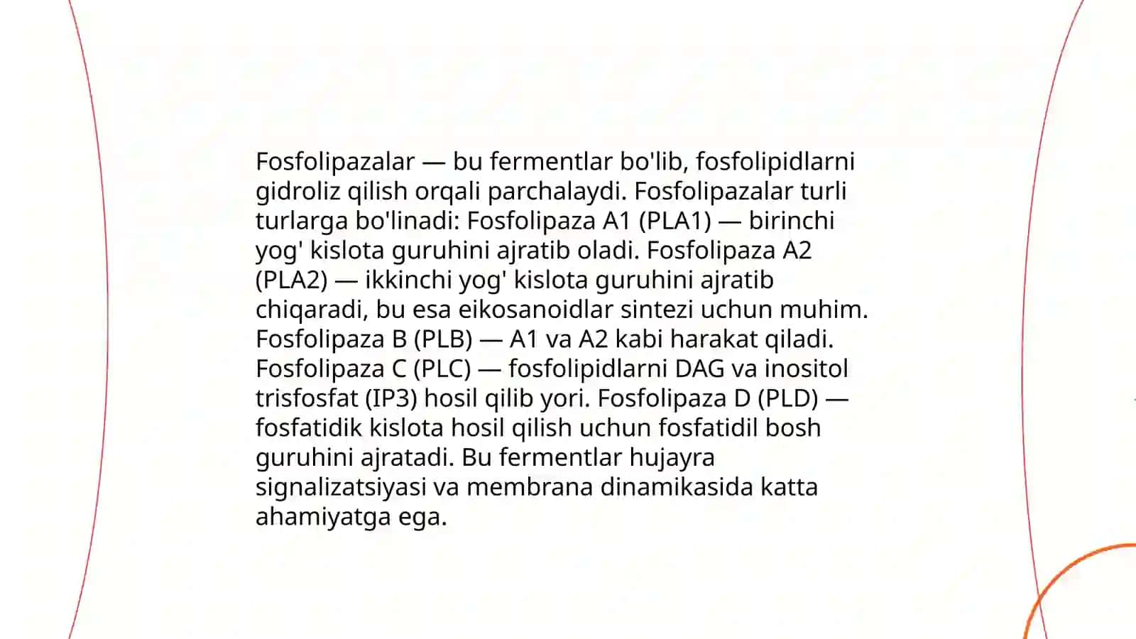 Fosfolipazalar va ularning taʼsir qilish mexanizmi 3