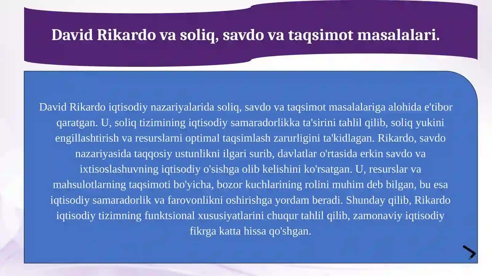 Adam Smit, David Rikardo va Yevropa klassik iqtisodiy tafakkur 3