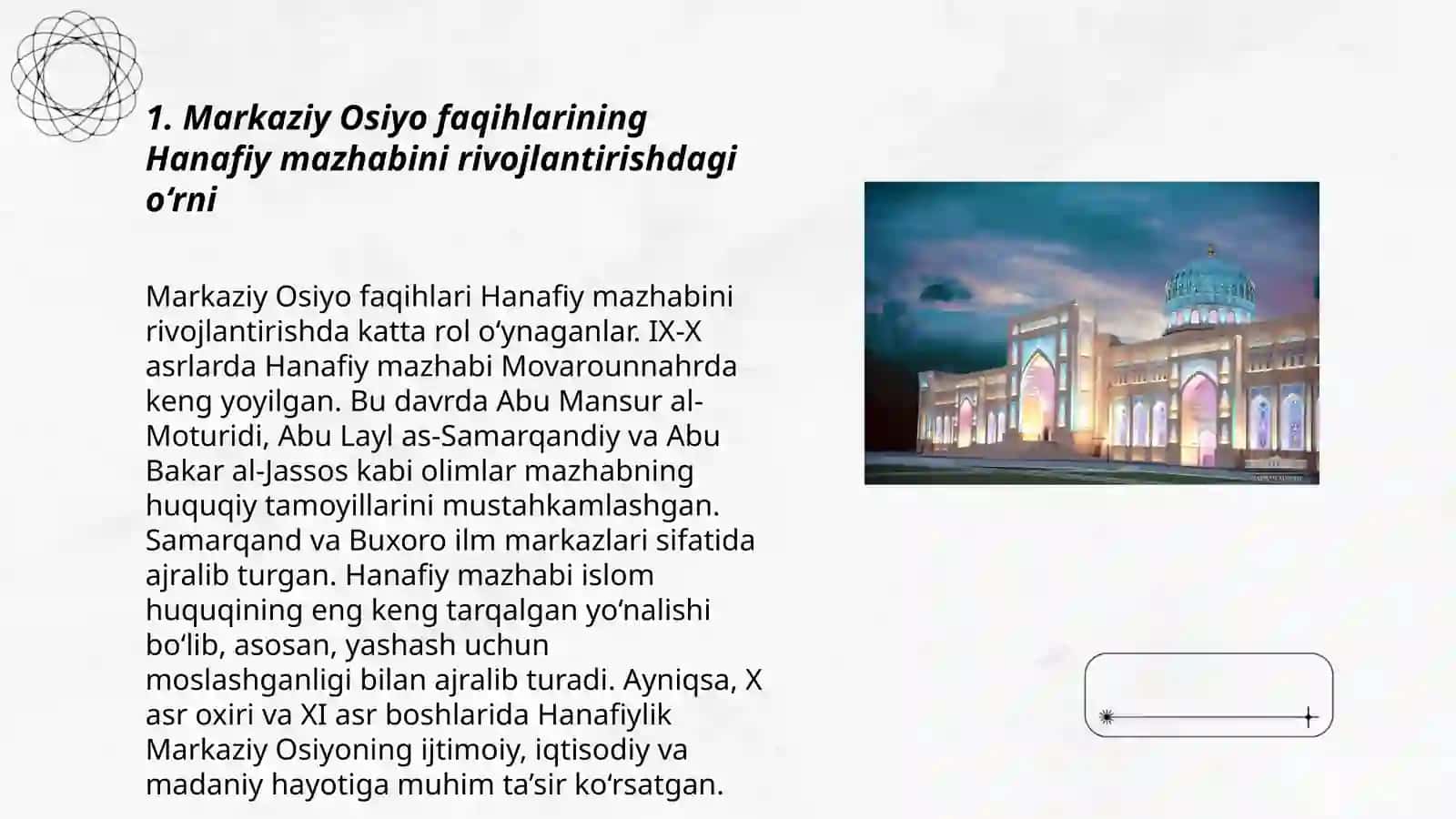 Hanafiy mazhabi rivojida Markaziy Osiyo faqihlarining roli va hissasi 3