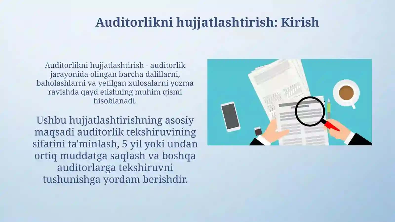 Auditorlikni hujjatlashtirish 3