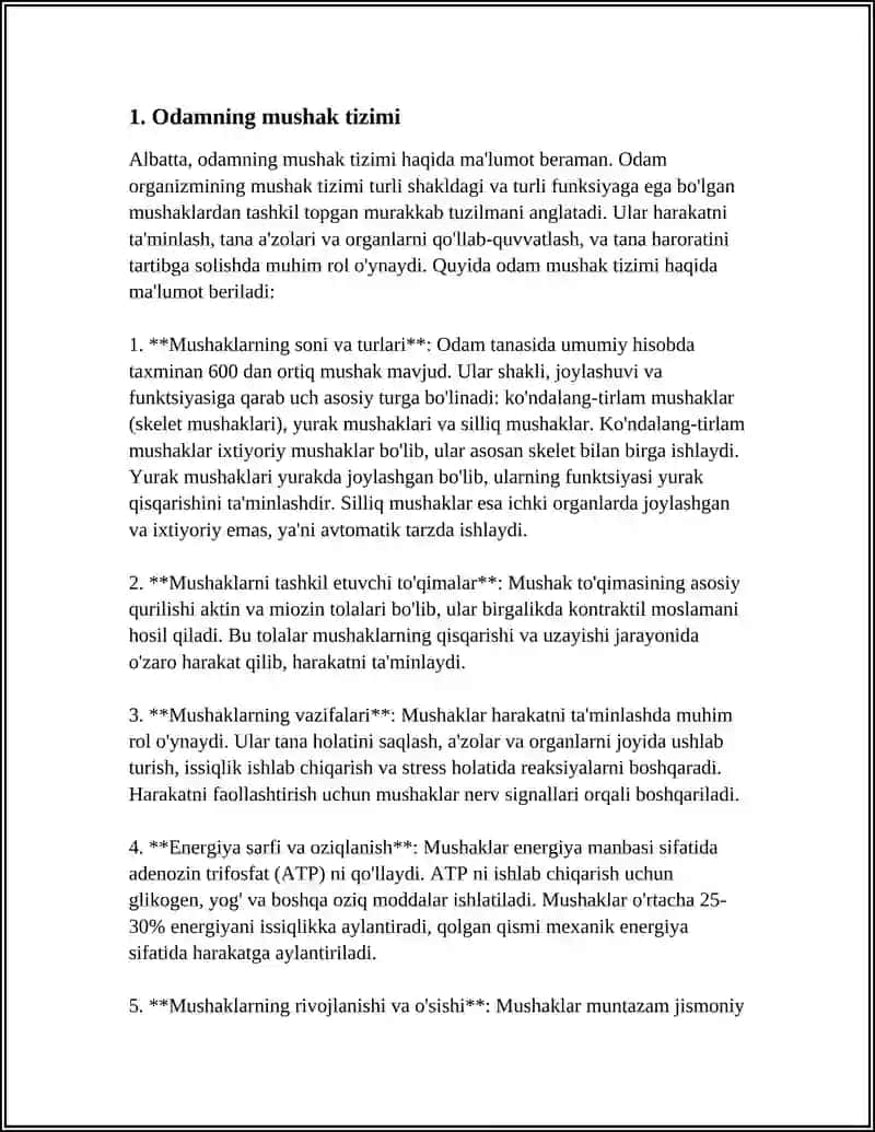 Odamlar mushak tizimi 3