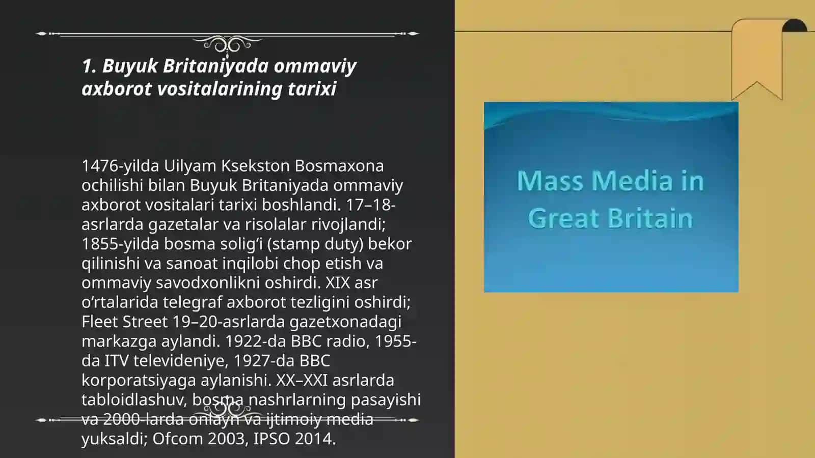 Buyuk Britaniyada ommaviy axborot vositalarining tarixi 3