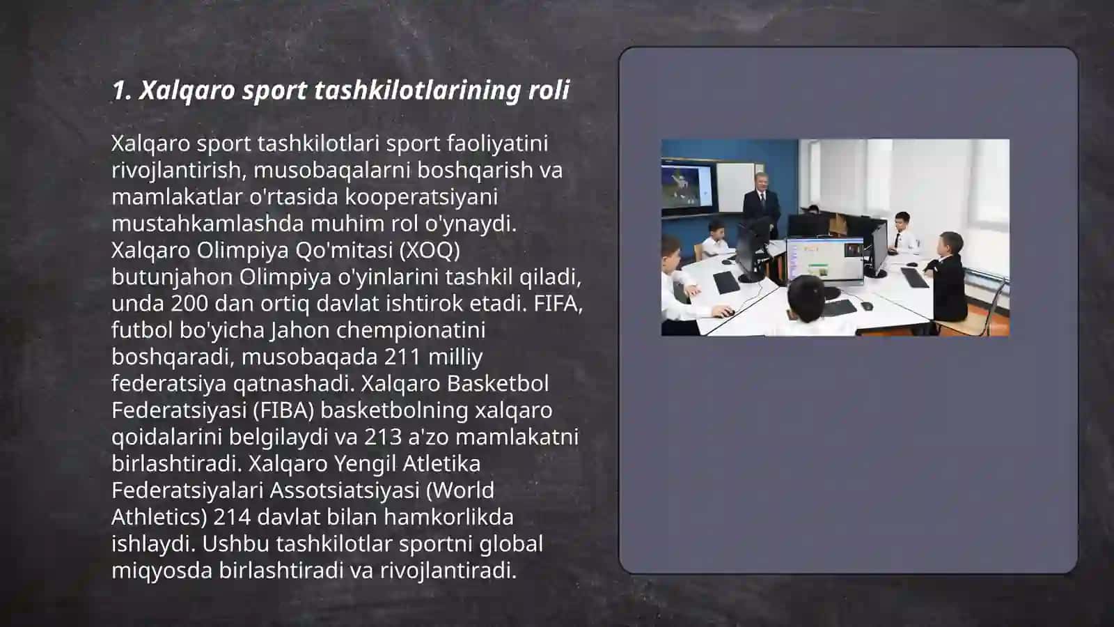 Xalqaro sport harakatining rivojlanishi 3