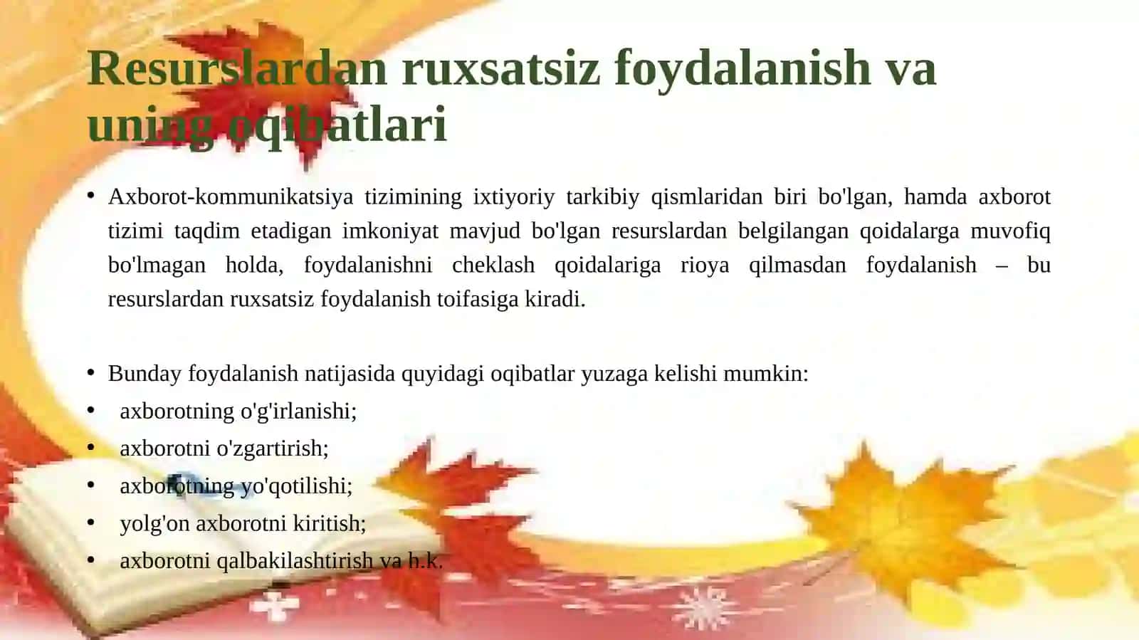 Axborot xavfsizligi muammosi. Asosiy xavf-xatarlar. Stenografik va kriptografiya tushunchasi 3
