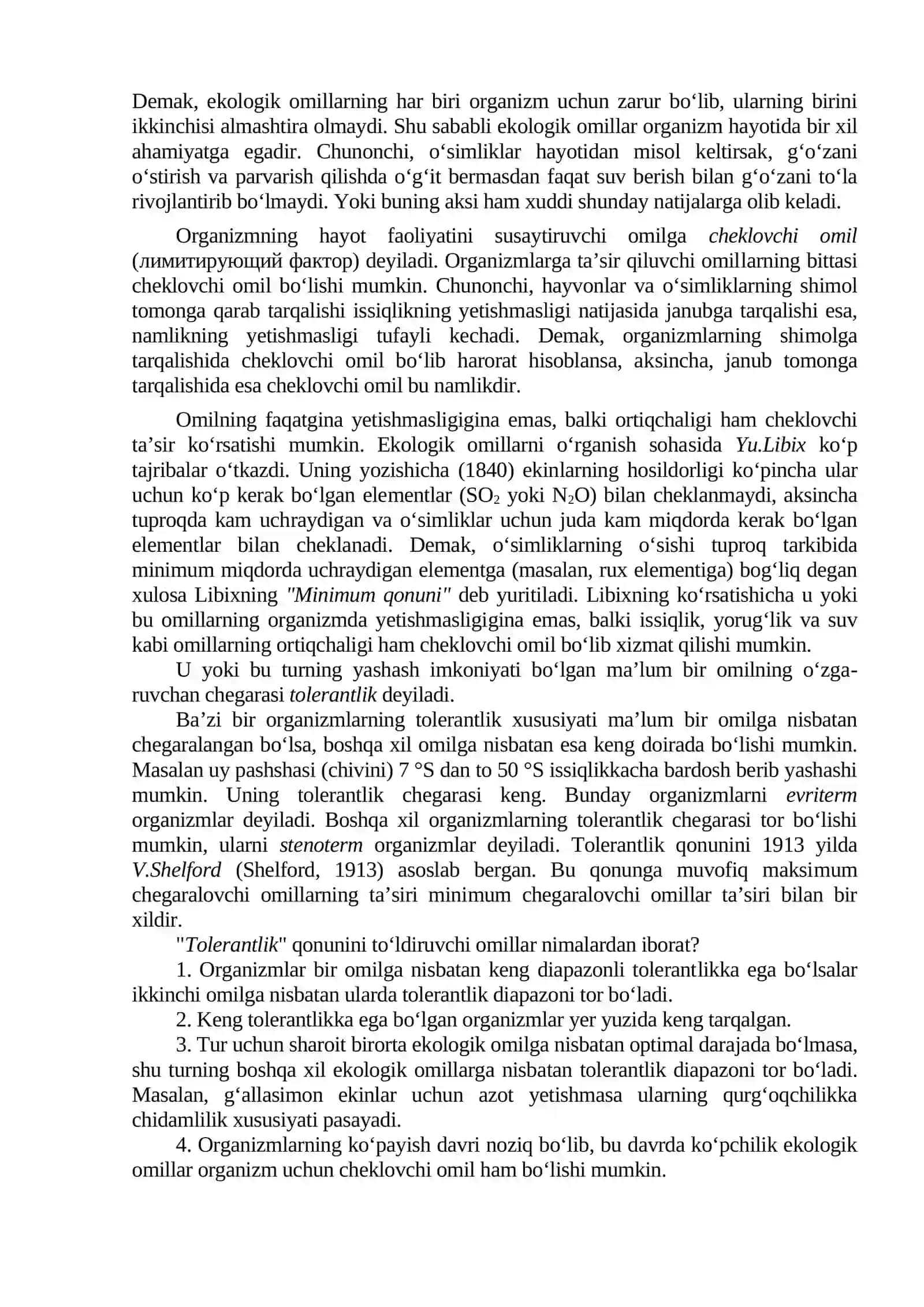 2-mavzu: Muhit va ekologik omillar. Ekologiya va inson sogʻligi 3