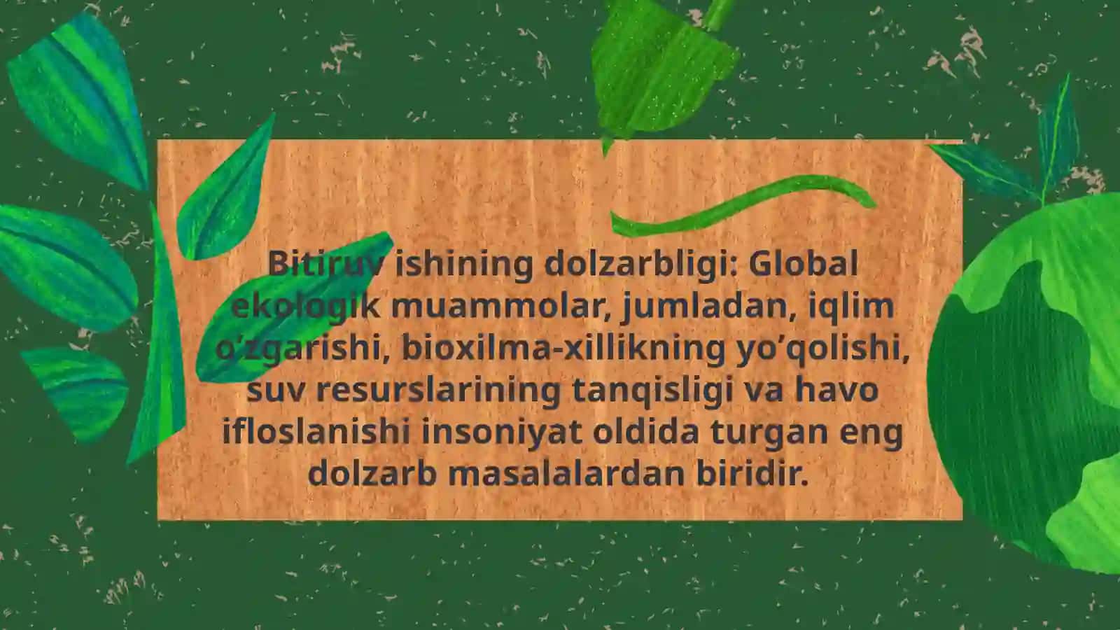 Ekologiya tushunchasi va ekologik ta'lim davlat standartlari 3