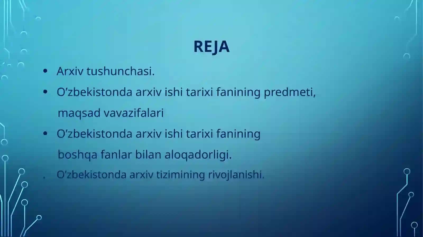 O’zbekistonda arxiv ta’limi 3