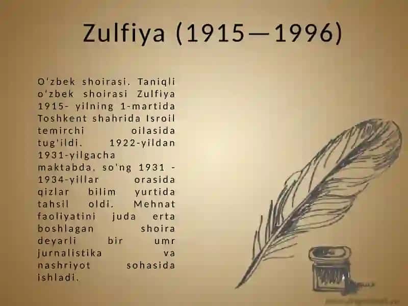 Zulfiya Hayoti va Ijodi 3