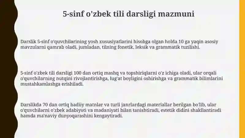 5-sinf o'zbek tili darsligi asosida didaktik materiallar 3