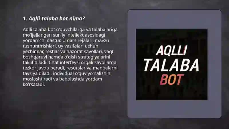 Aqlli talaba bot 3