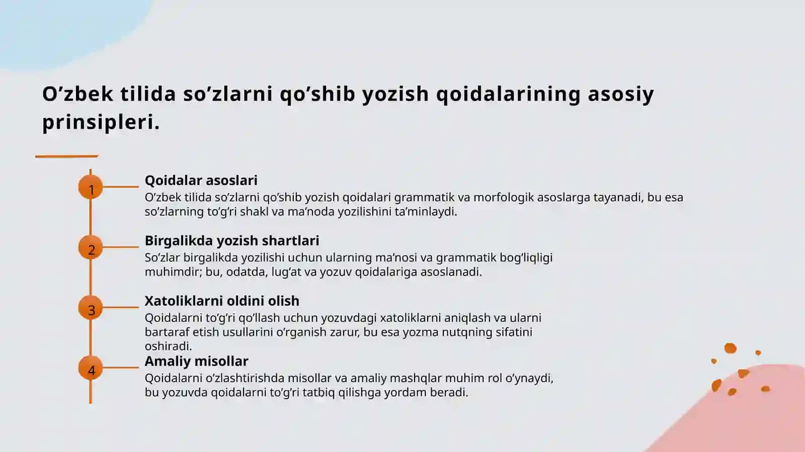 O’zbek tilida so’zlarni qo’shib va ajratib yozish qoidalari 3
