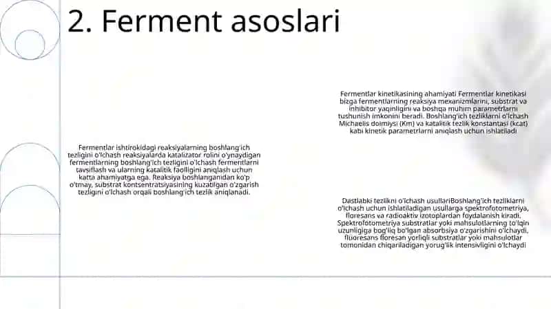 Fermentli Reaksiyalarning Boshlang'Ich Tezligi Va Uni Aniqlash Usullari 3