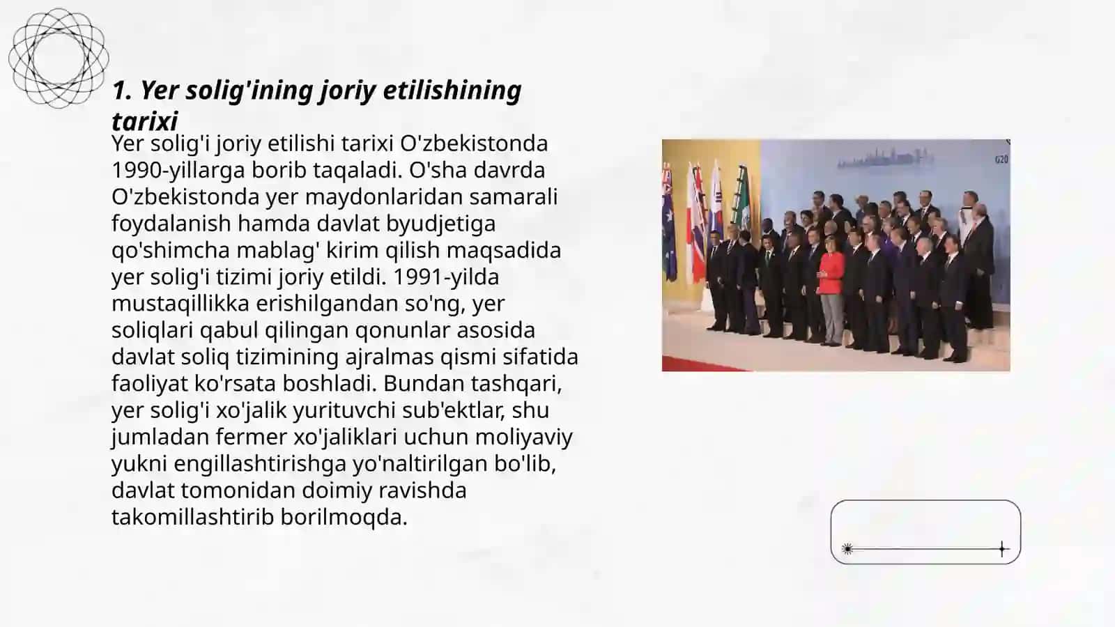 Yer solig'ining joriy etilishi, iqtisodiy ahamiyati hamda huquqiy asoslari 3
