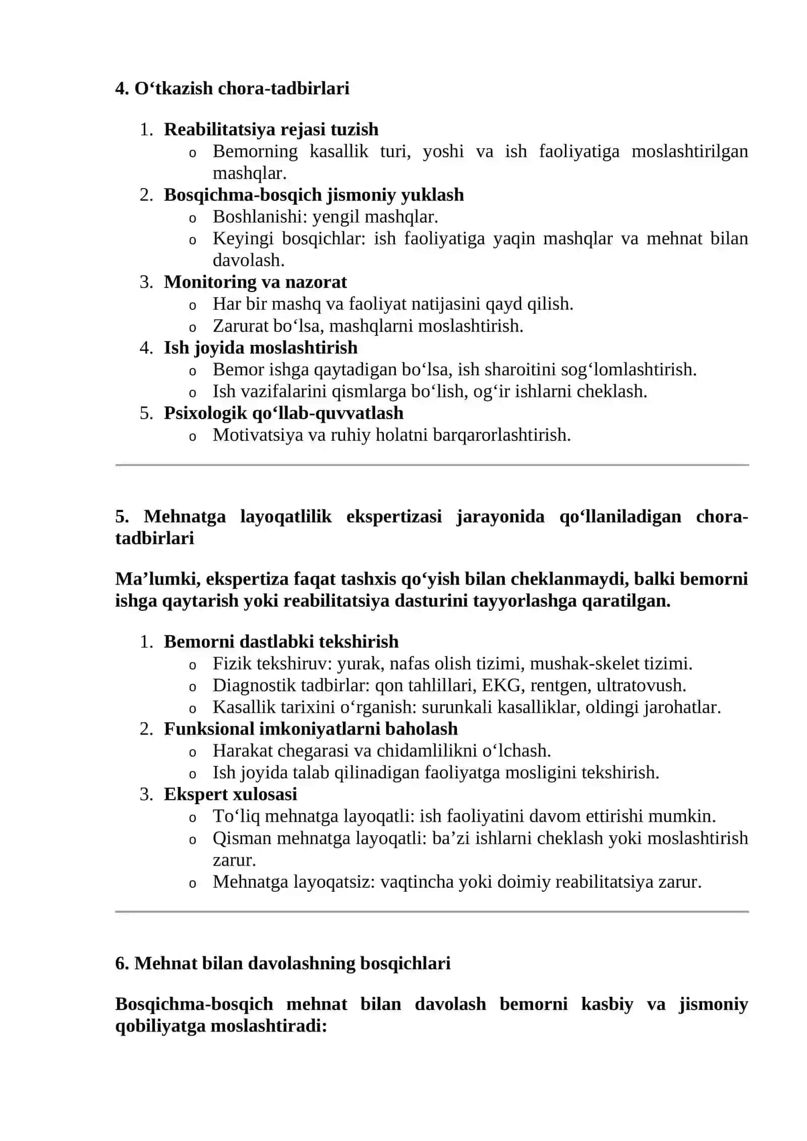 Mehnatga layoqatlilik ekspertizasi va uni olib borish chora-tadbirlari 3