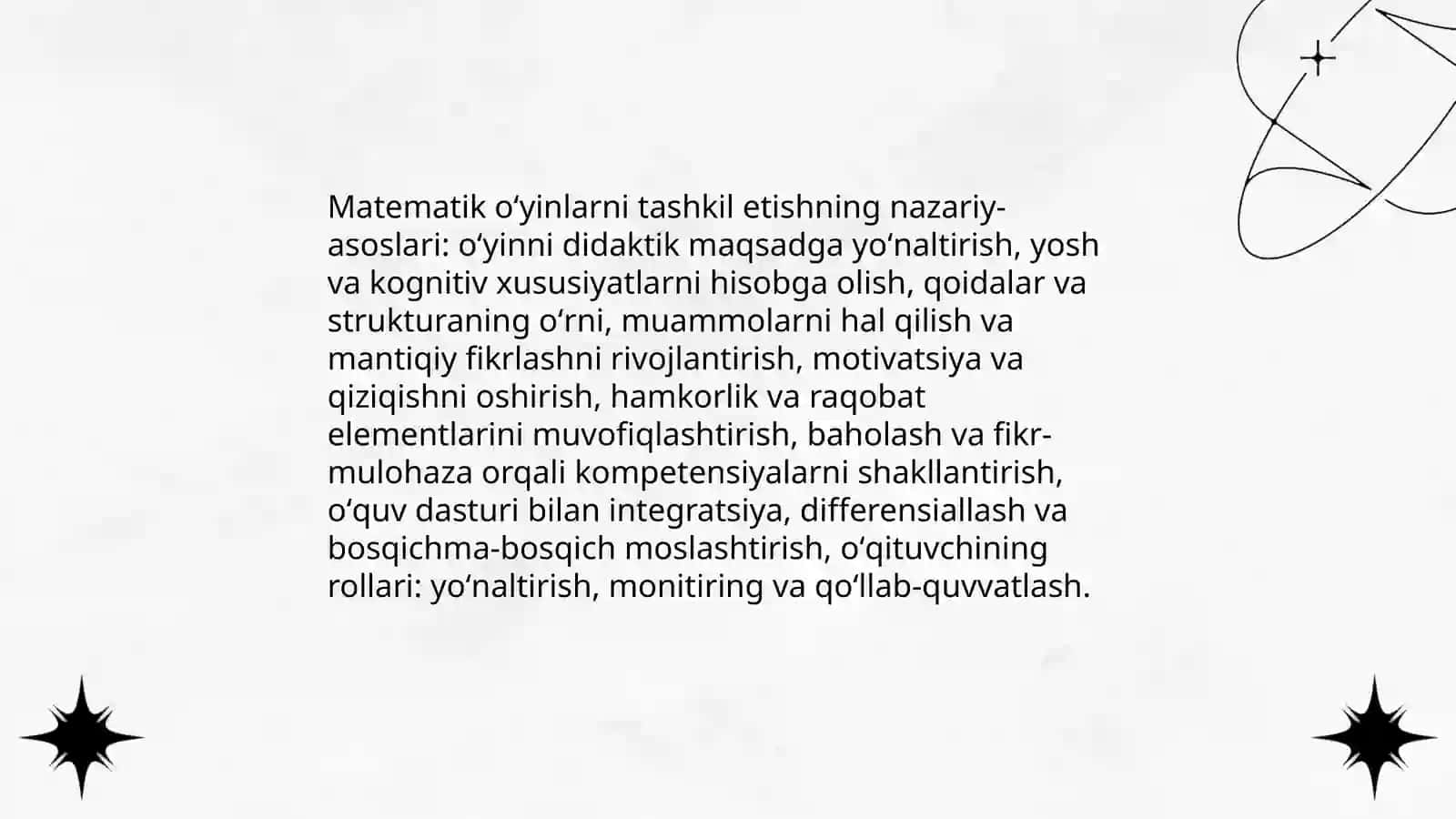 Matematik oʻyinlarni tashkil etishning metodikasi 3