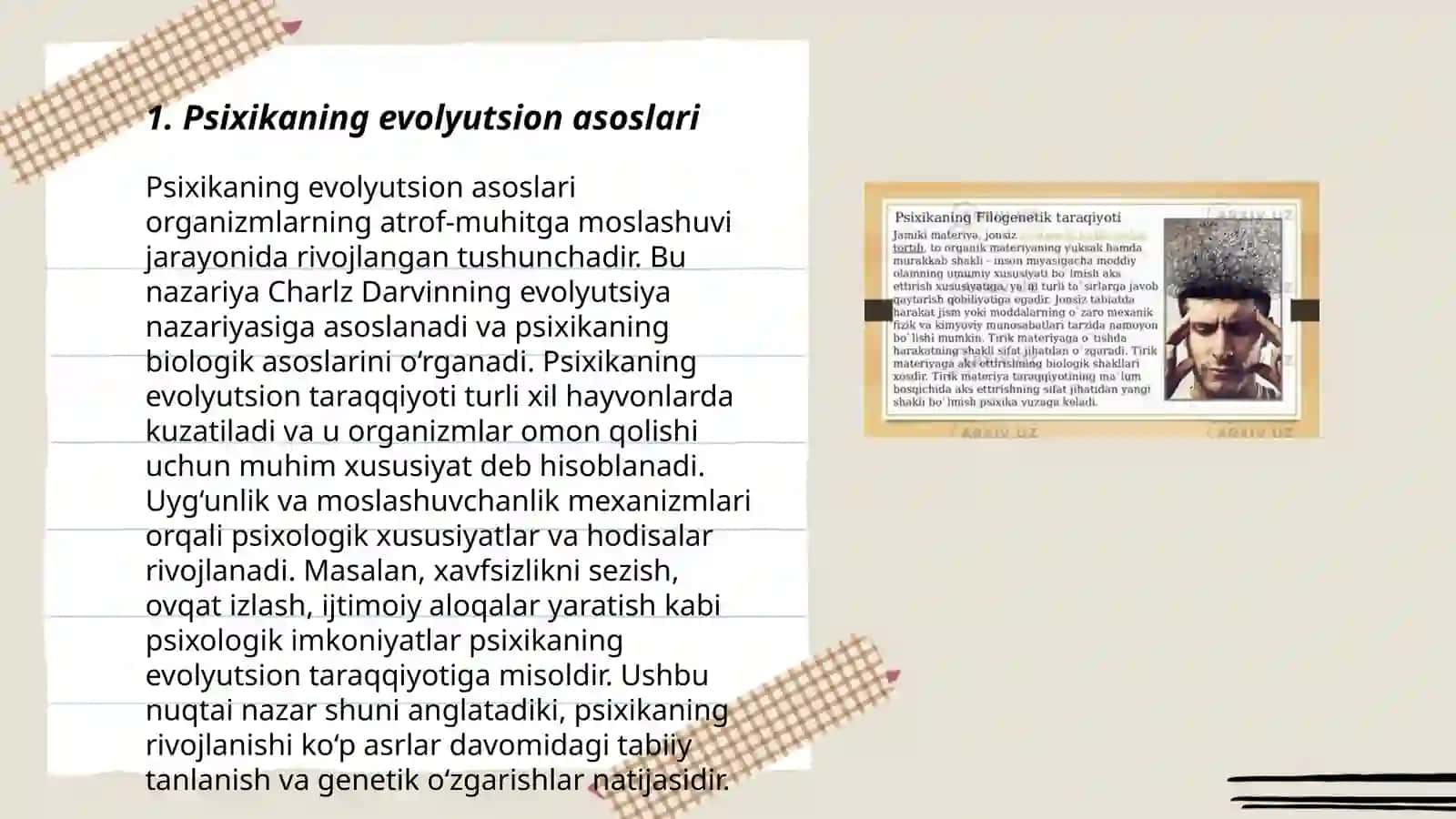 Psixikaning filogenetik taraqqiyoti 3