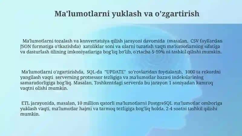 Ma'lumotlar omborida ishlash 3