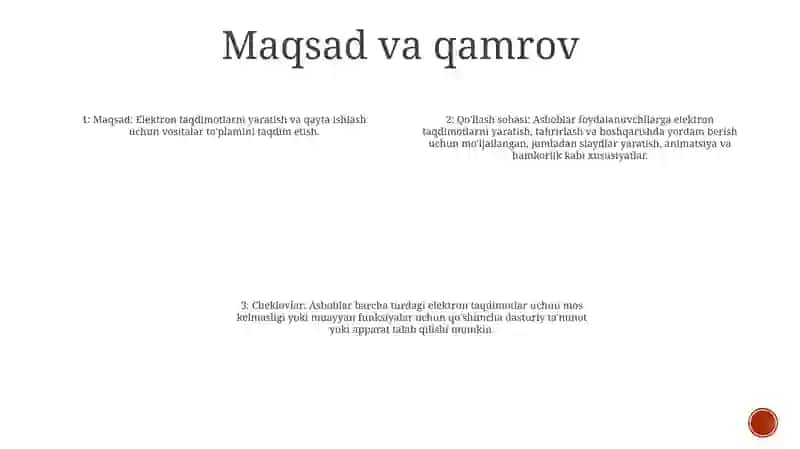 Elektron Taqdimotlarni Yaratish Va Qayta Ishlash Uchun Asboblar ToʻPlami (Копия) 3