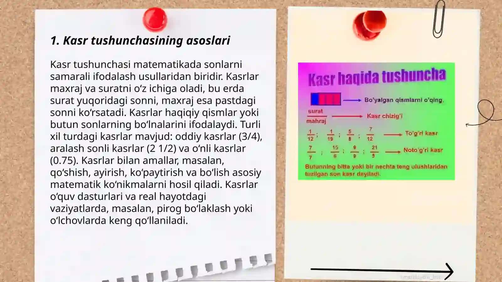 Kasr tushunchasi bilan tanishtirish metodikasi 3
