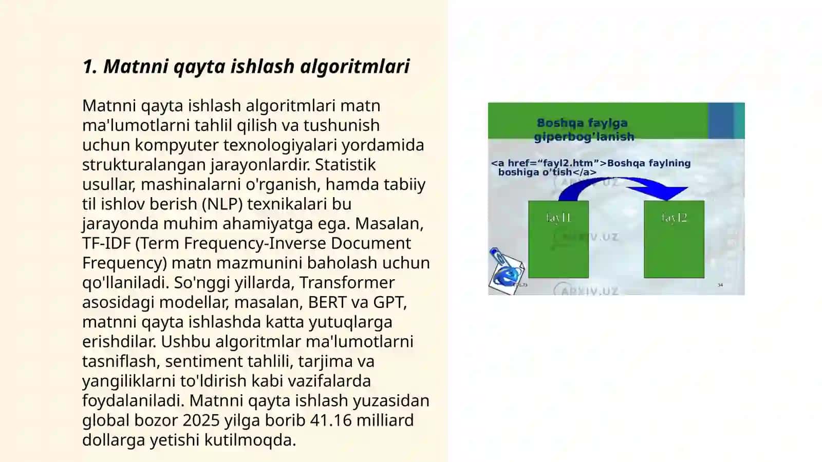 Kompyuter lingvistikasida til va nutq masalalari 3