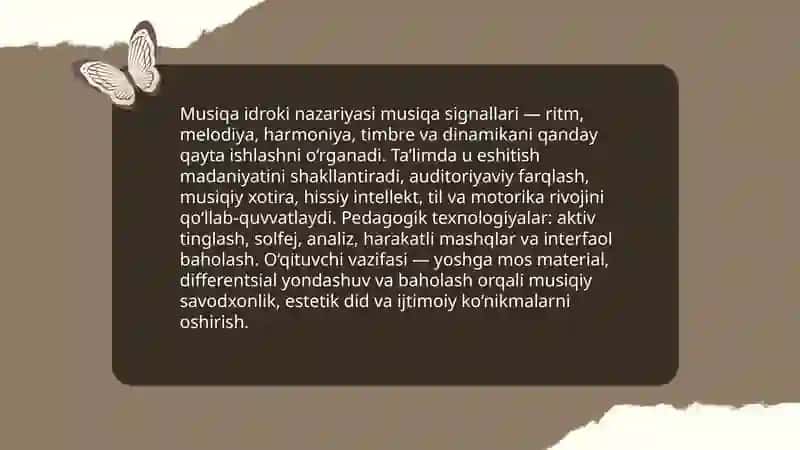 Musiqa idroki va tinglash madaniyati shakllantirish texnologiya va uslublari 3