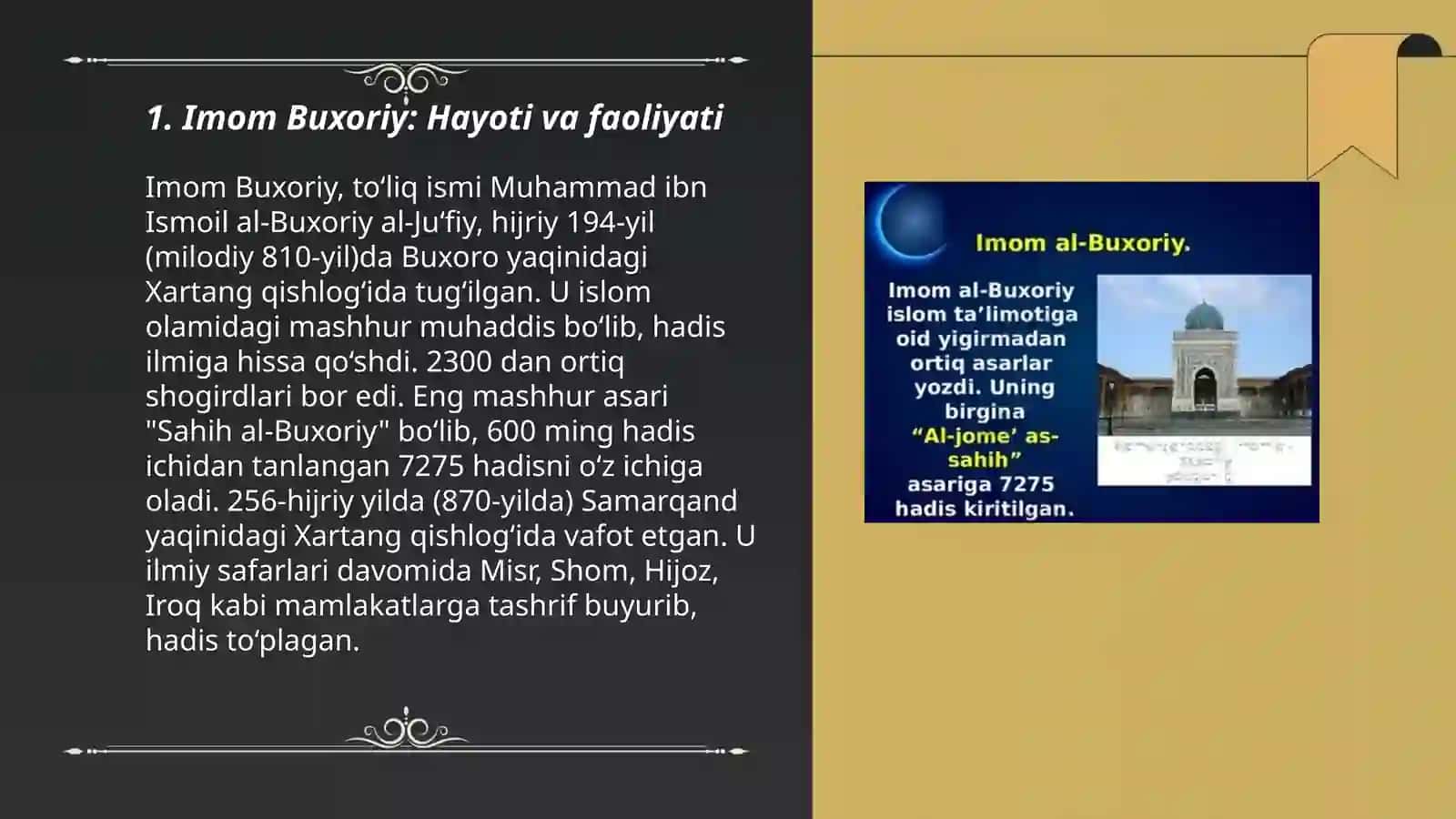 Imom Buxoriy va imom termiziyning hadis iliga qo'shgan hissalarini qiyosiy tahlili 3