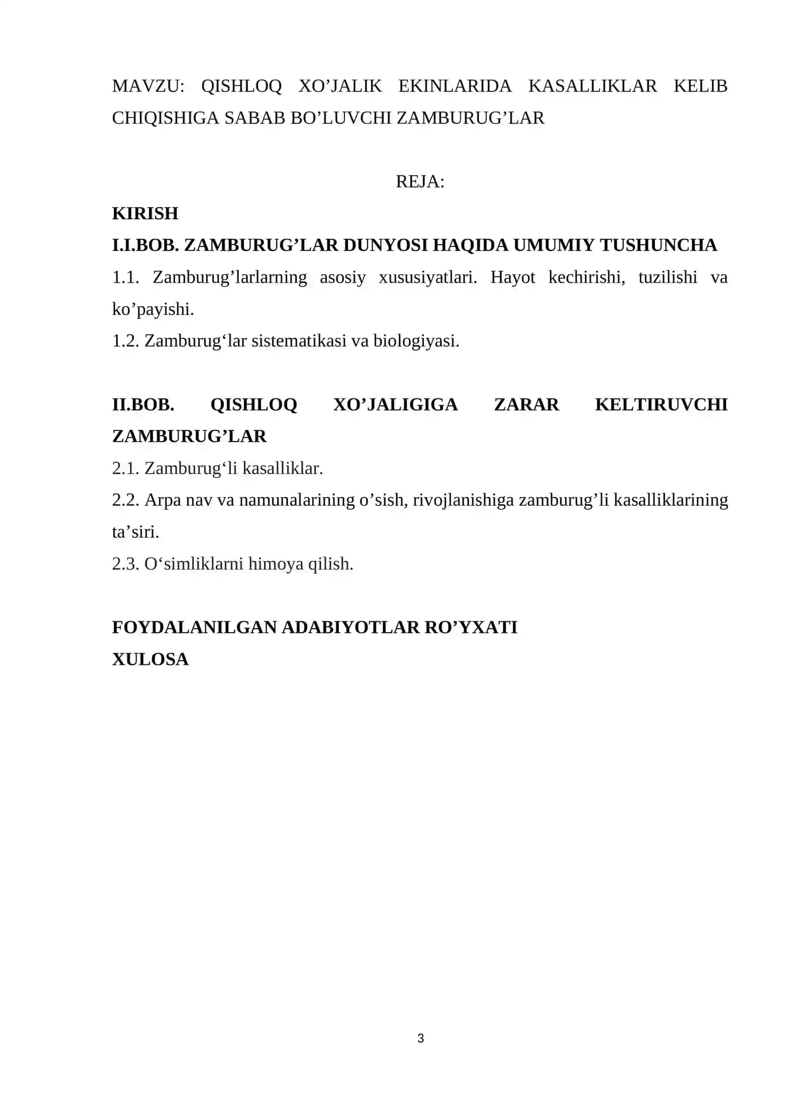 Qishloq xo’jalik ekinlarida kasalliklar kelib chiqishiga sabab bo’luvchi zamburug’lar 3