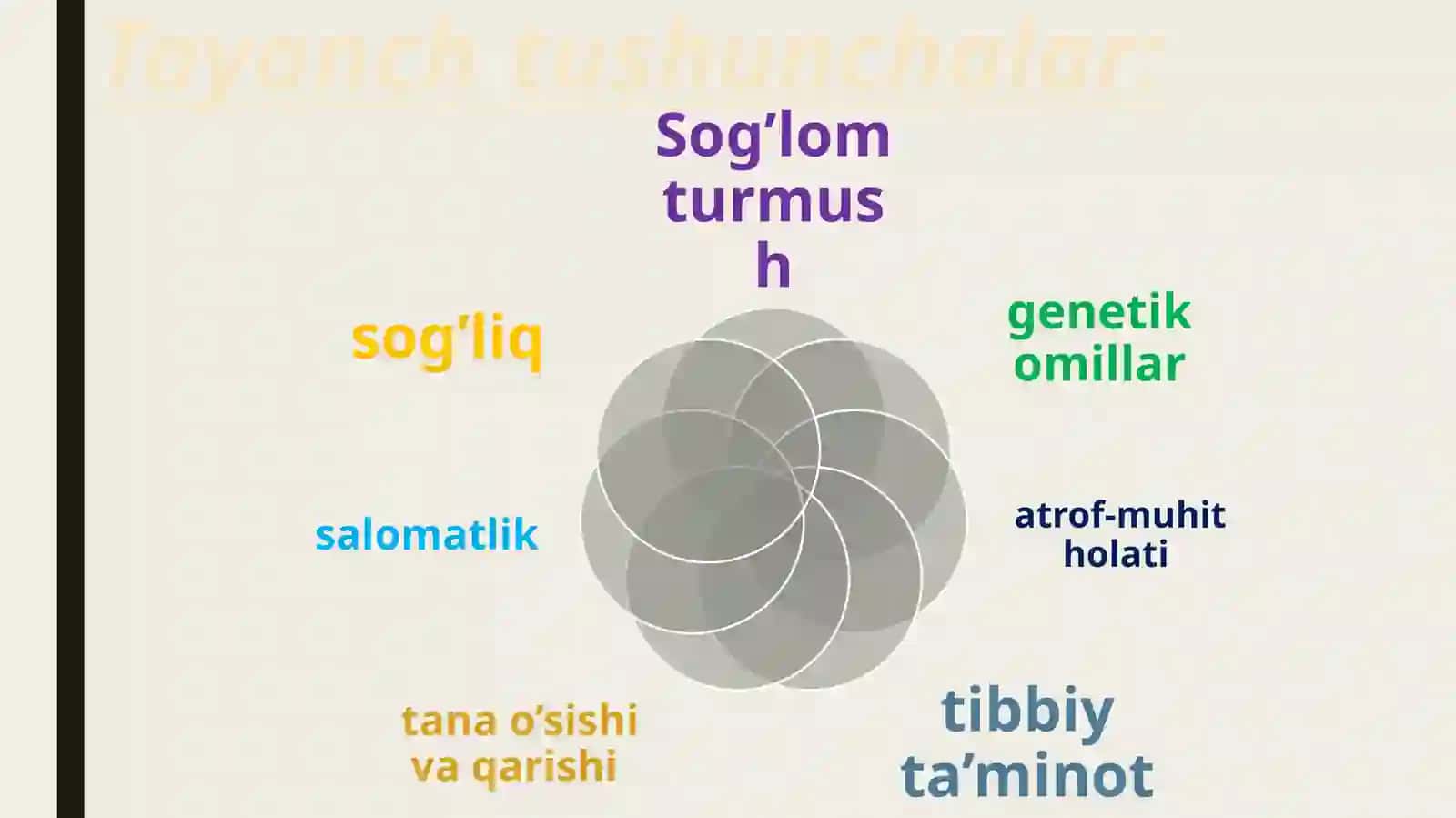 SOG'LOM TURMUSH
TARZINI TAMINLASHGA
OID XALQ TAJRIBA
MAKTABI. 3
