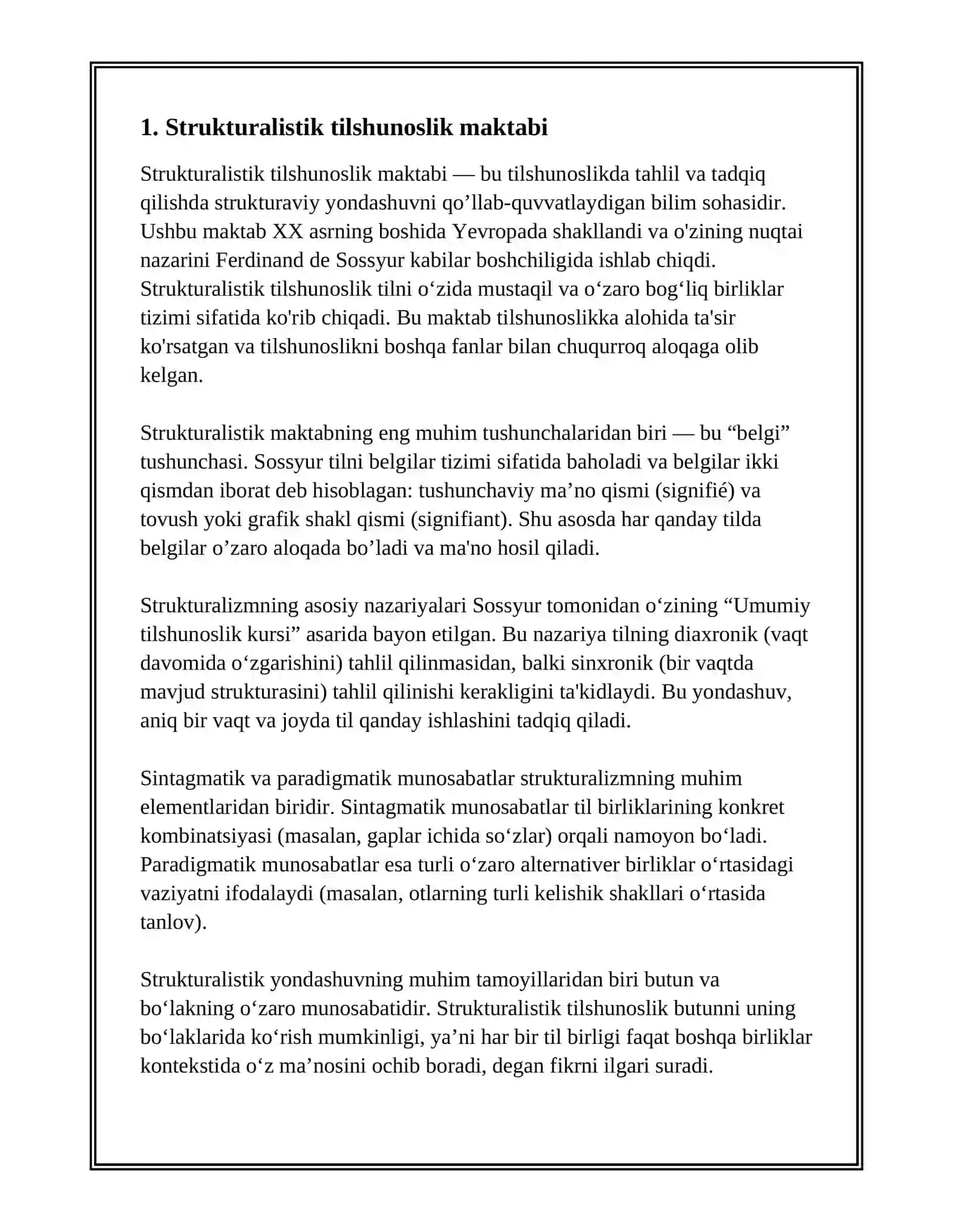 Strukturalistik tilshunoslik maktabi 3