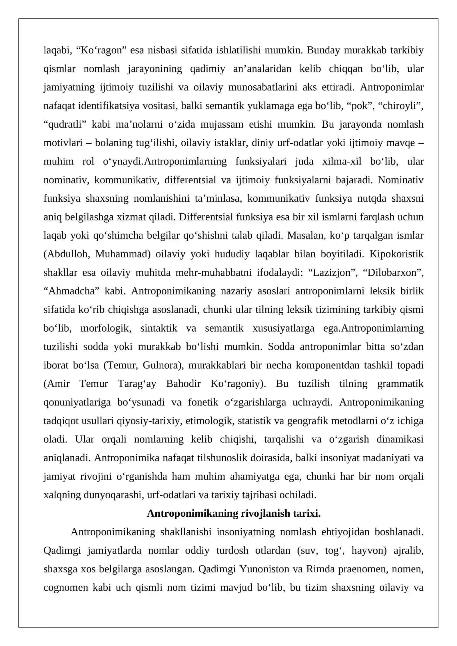Antroponimika va uning turlari 3