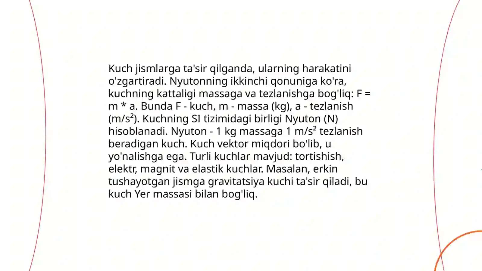 Jismning bir nechta kuch ta'siridagi harakati 3