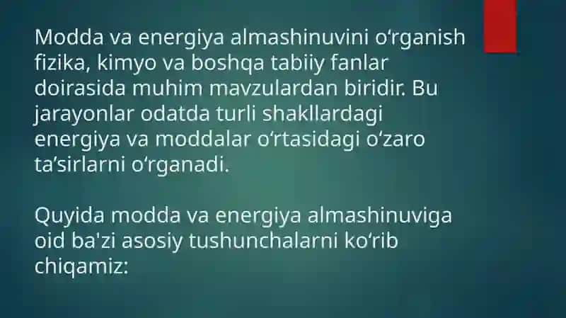 MODDA VA ENERGIYA ALMASHINUVINI O’RGANISH. TERMOREGULYATSIYA 3