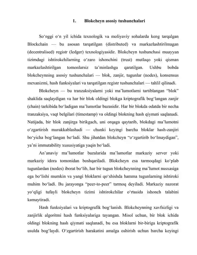 BLOKCHEYN VA KRIPTOVALYUTA TEXNOLOGIYASI 3