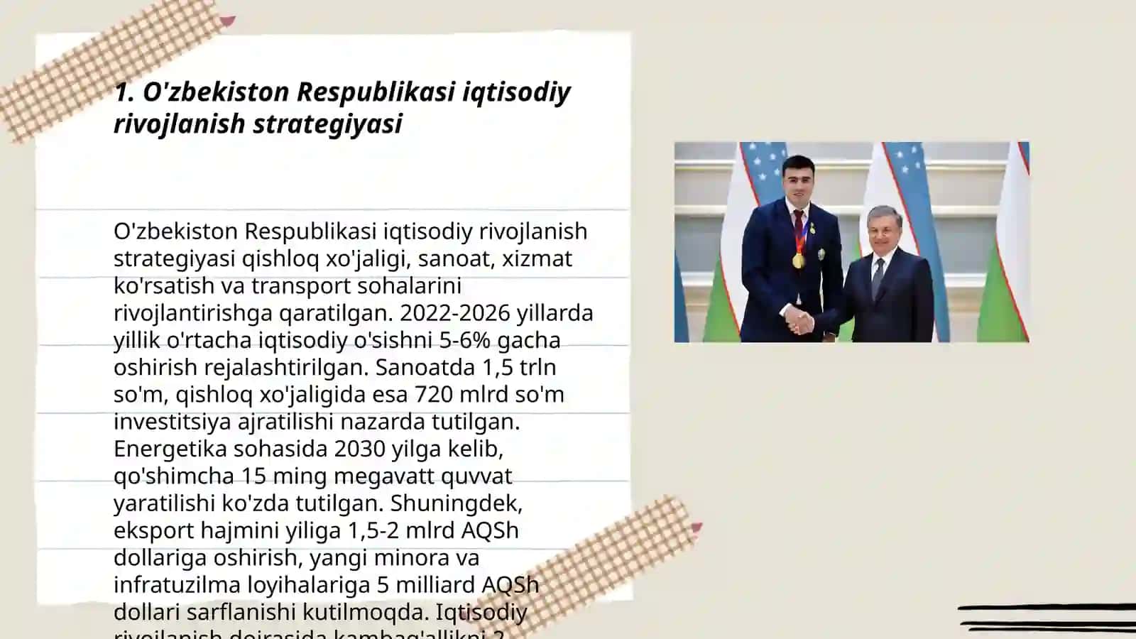 O'zbekiston Respublikasi iqtisodiy rivojlanish strategiyasi 3